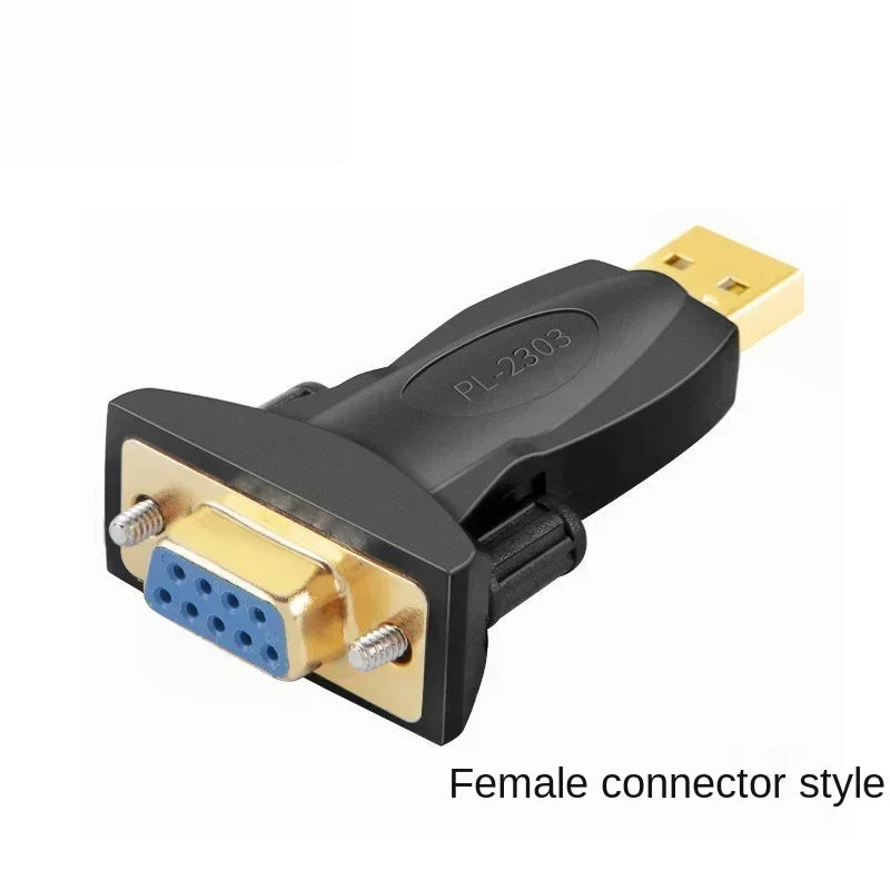 USB To DB9 Serial Adapter Gold Plated Male To Male Female RS232 FTDI PL2303 Converter Plug Adapter for Laptop Computer Qme