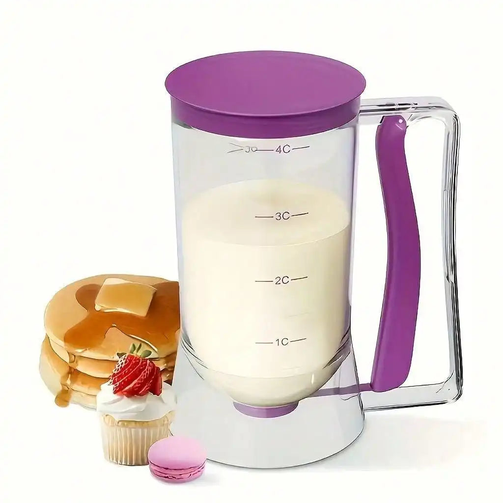 Cake Batter Separator Measuring Cup Dispenser Handheld DIY Baking Tool Qme purple