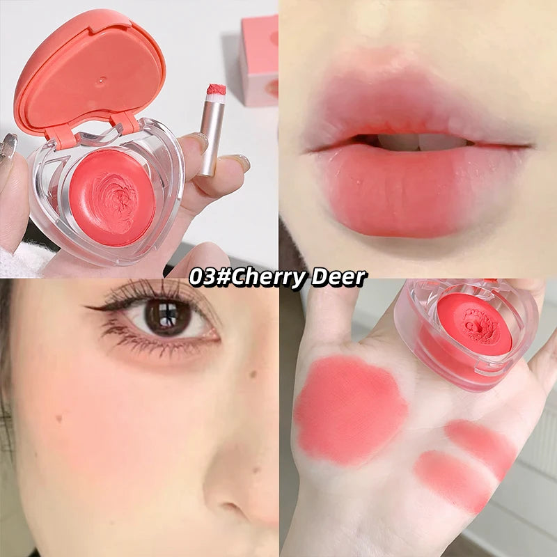 Gegebear Love Lip Cheek Cream Matte Powder Soft Valentine's Day Qme GX1230-3