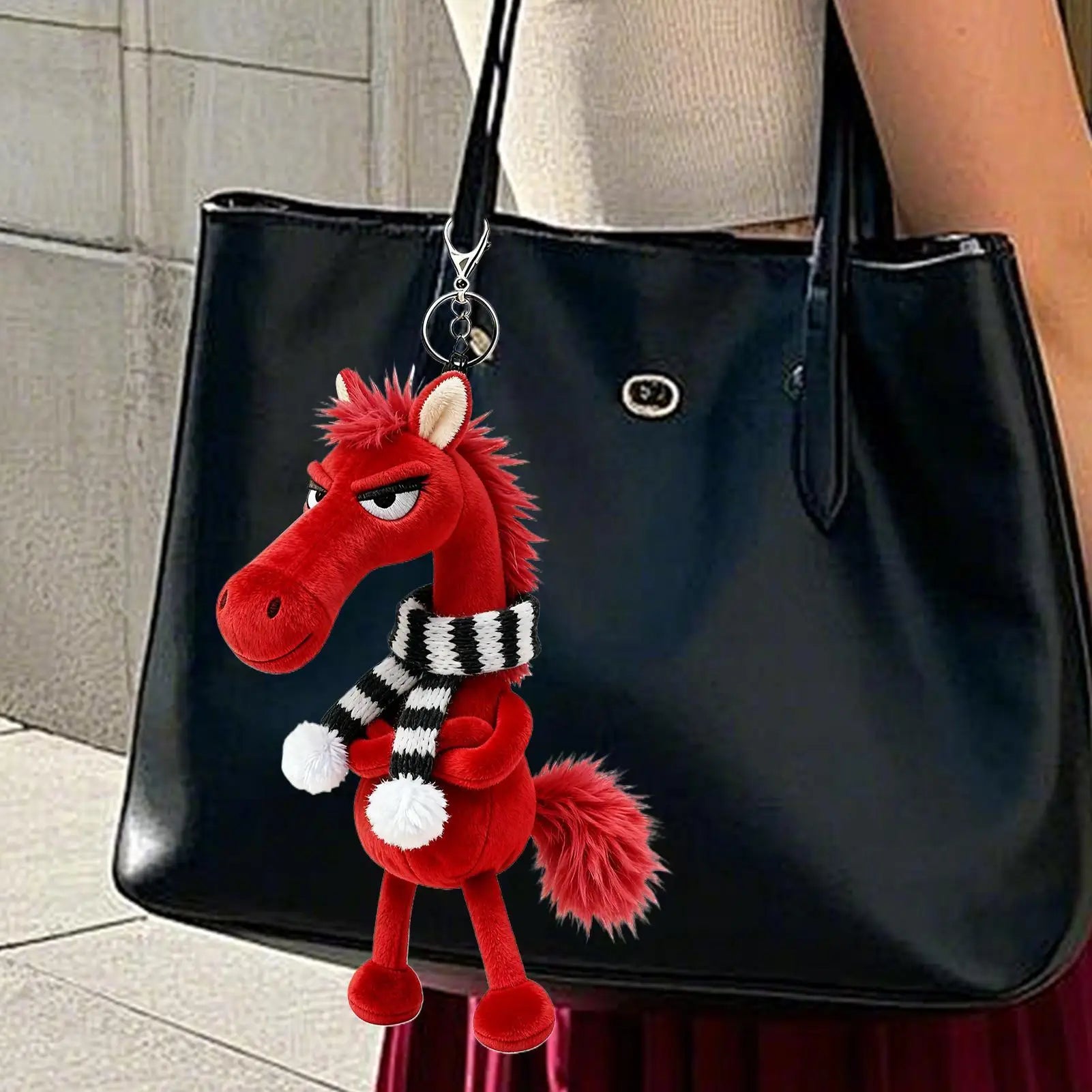 Plush Keychains Fashion 2026 Year Of The Horse Plush Keyring Horse Keyring Backpack Pendant for Men Women Boys Girls Youth Teens Qme