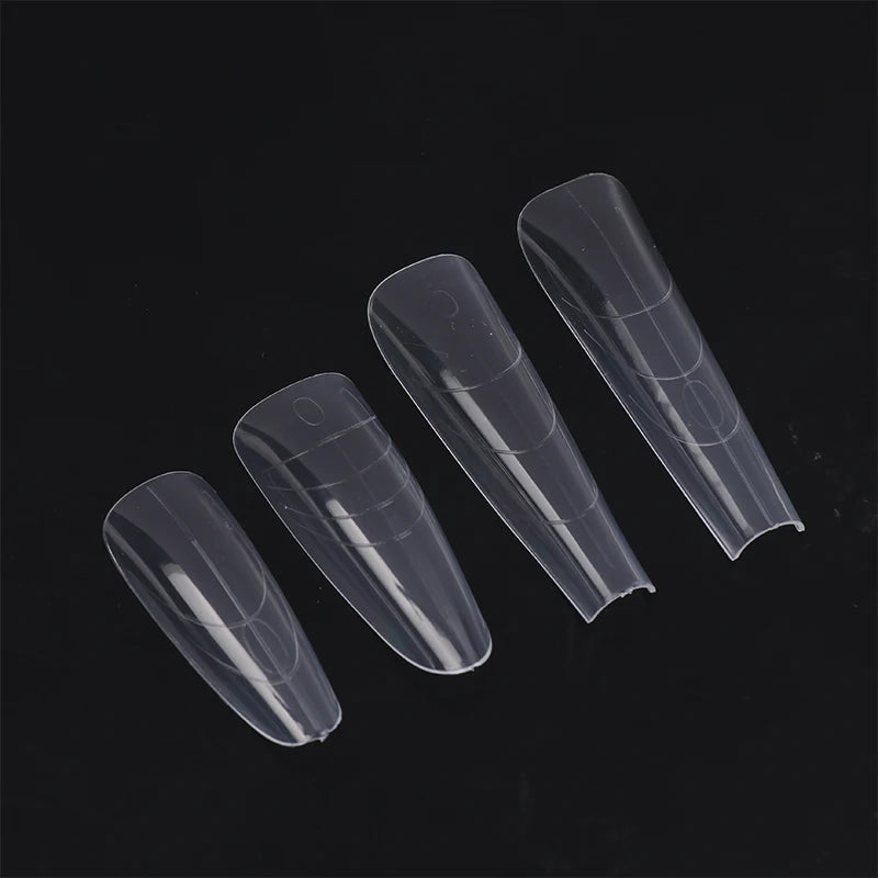 Poly Dual Forms Nail Gel Mold Extension Quick Building Tips Reusable Qme