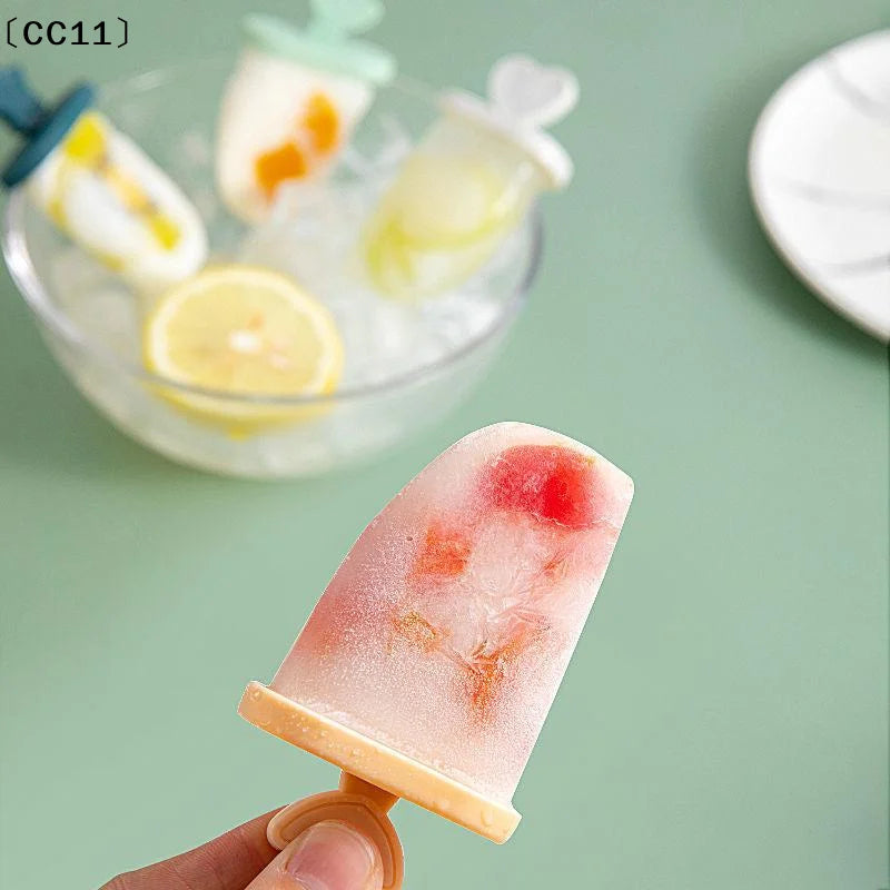 8 Hole Plastic Ice Cream Mold Reusable Stick Chocolate Dessert Easy Qme