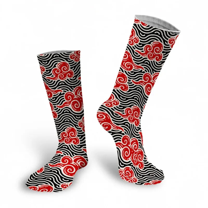 Anime Ninja Men's Women's Cloud Socks Elegant Design Cartoon Colorful Qme type1 One Size