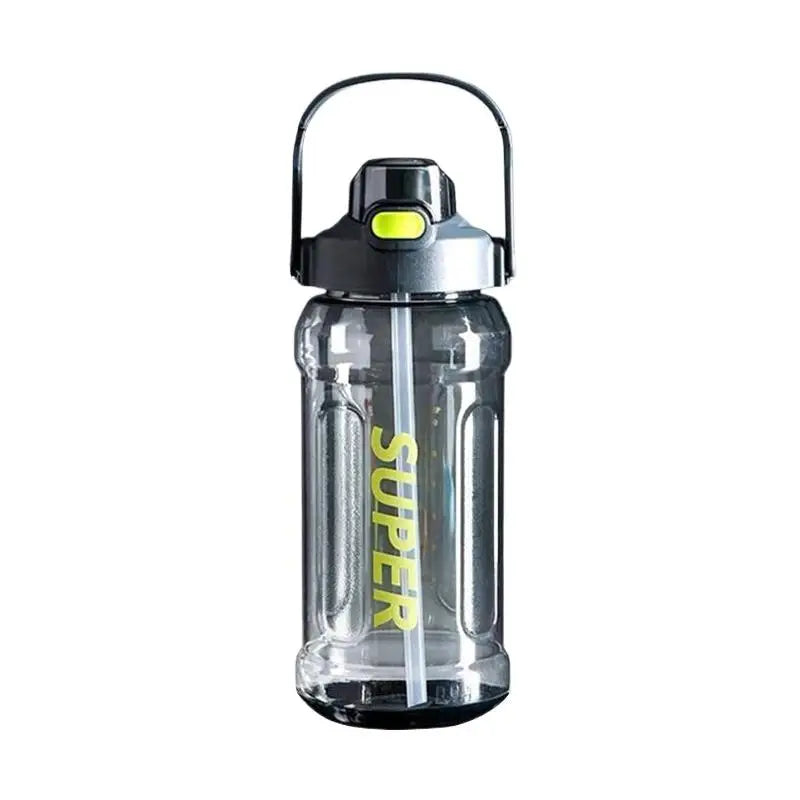 Large-capacity Sports Water Bottle 2 Liters Trendy INS Straw Cup Qme