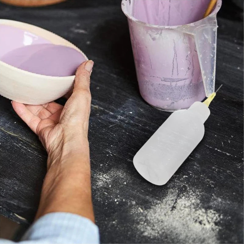 Pottery Glaze Squeeze Bottle Set Fine Tip Applicator For Ceramic Art For DIY Underglazing Projects And Crafting Needle Bottles Qme