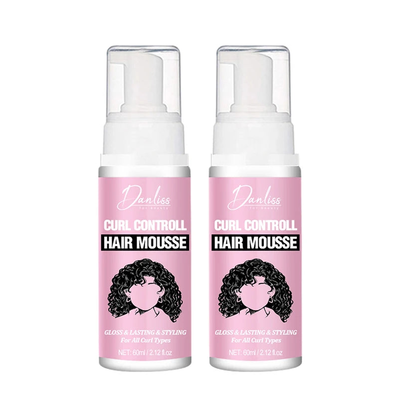 1 Curl Defining Mousse Anti-frizz Bouncy Cream Hair Curling Hydrate Qme 60ml X2