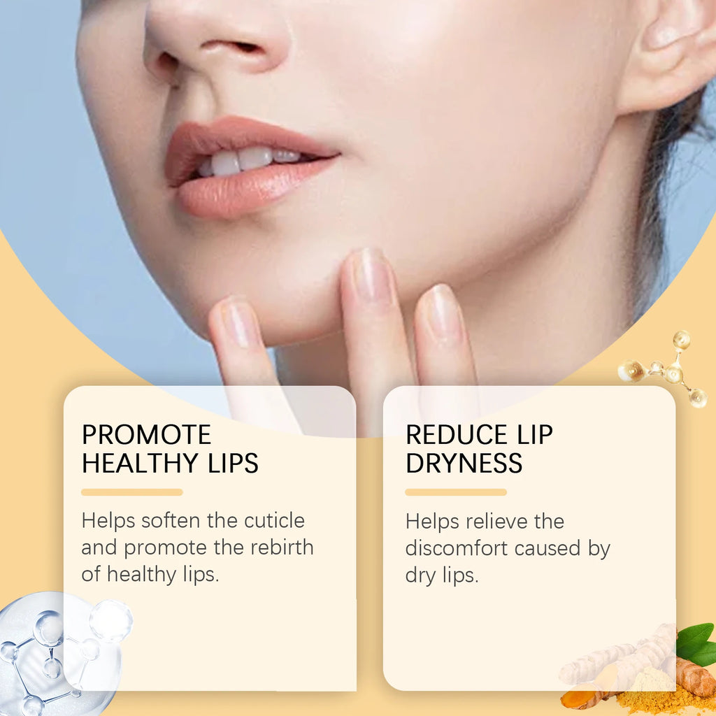 Turmeric Lemon Lip Scrub Dead Skin Removal Exfoliating Moisturizing Balm for Dry Chapped Lips Fade Lip Lines Nourishing Lip Care Qme