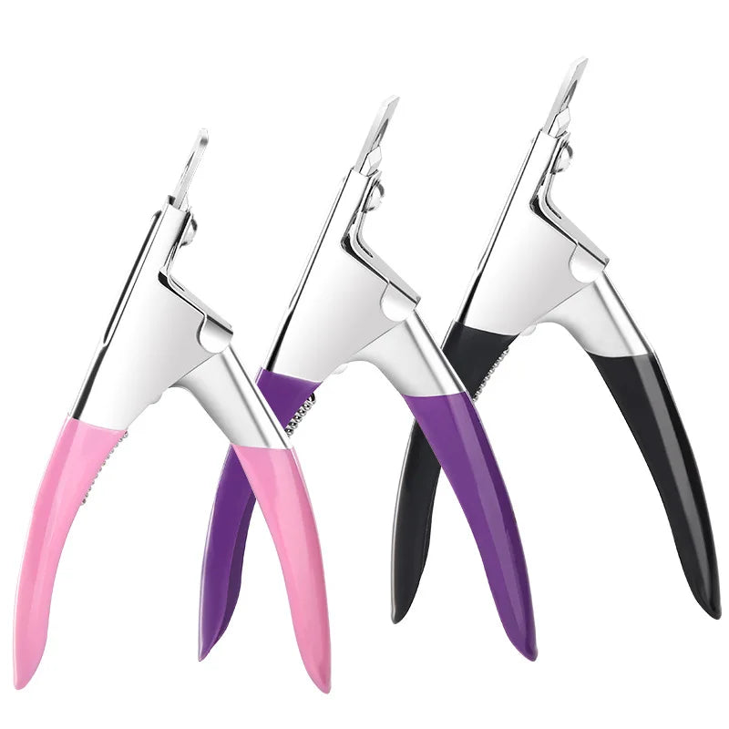 Fake Nail Cutter U Word False Tips Professional Clippers Straight Qme