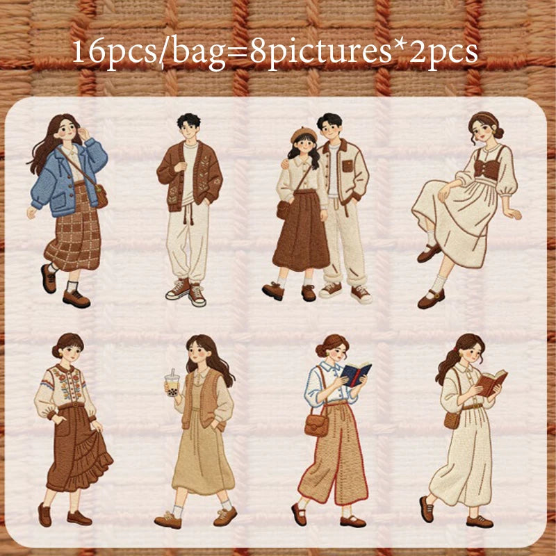 Vintage Fashion Girl Sticker Pack, BFF Theme Journal & Guka Decor Material, Must-Have for Stationery Lovers Qme A