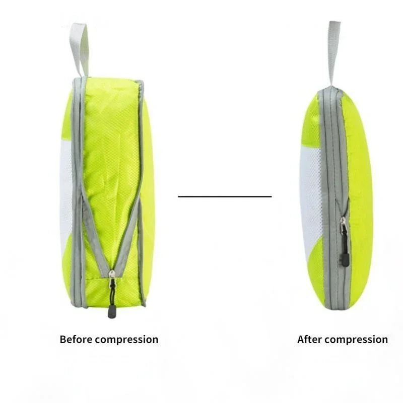 Compression Packing Cubes Travel Storage Bag Suitcase Mesh Bags Qme