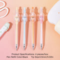 4 Pcs Wishing Bear Fidget Spinner Pen Set, Cute Stress Relief Gel Pens for Students Qme 4 Pcs