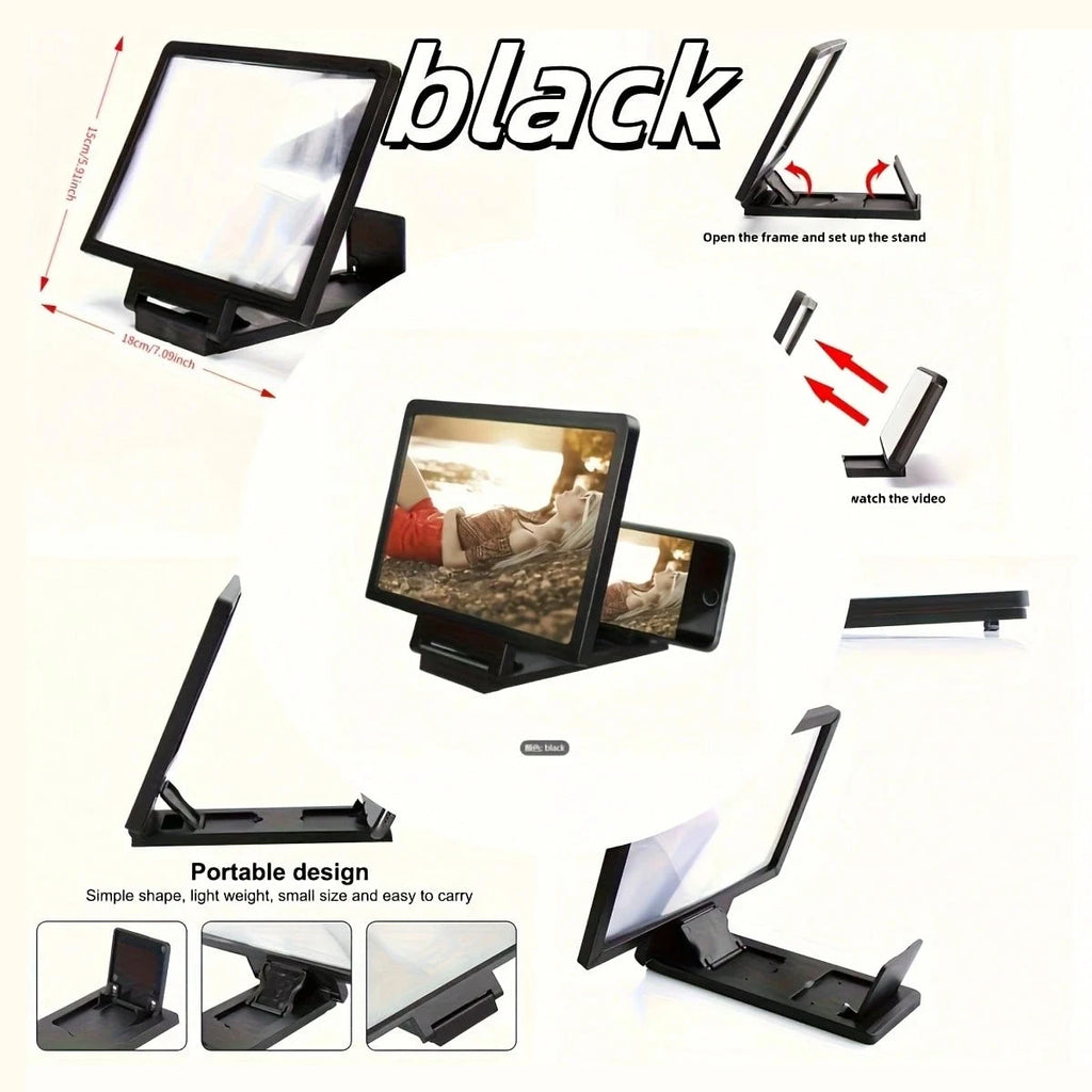 3D Mobile Screen Amplifier Dual HD Suitable Smartphones Tablets Can Qme
