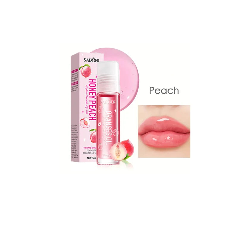 Shining Moisturizing Lip Oil Contains Vitamin E Used Drying Lips Qme peach