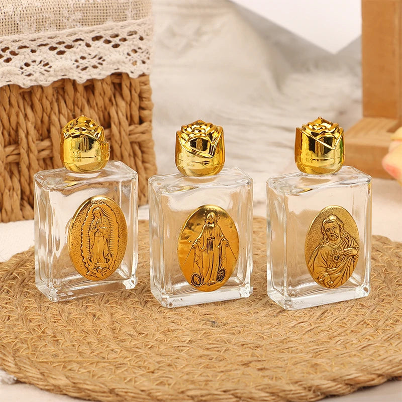 11 Types Glass Holy Water Jesus Bottle Religious Cross Christian Qme