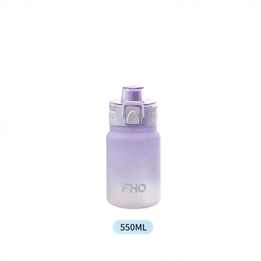 Outdoor Sports Portable Gradient Frosted Plastic Space Cup Straw Qme Purple 550ml 500-1000ml