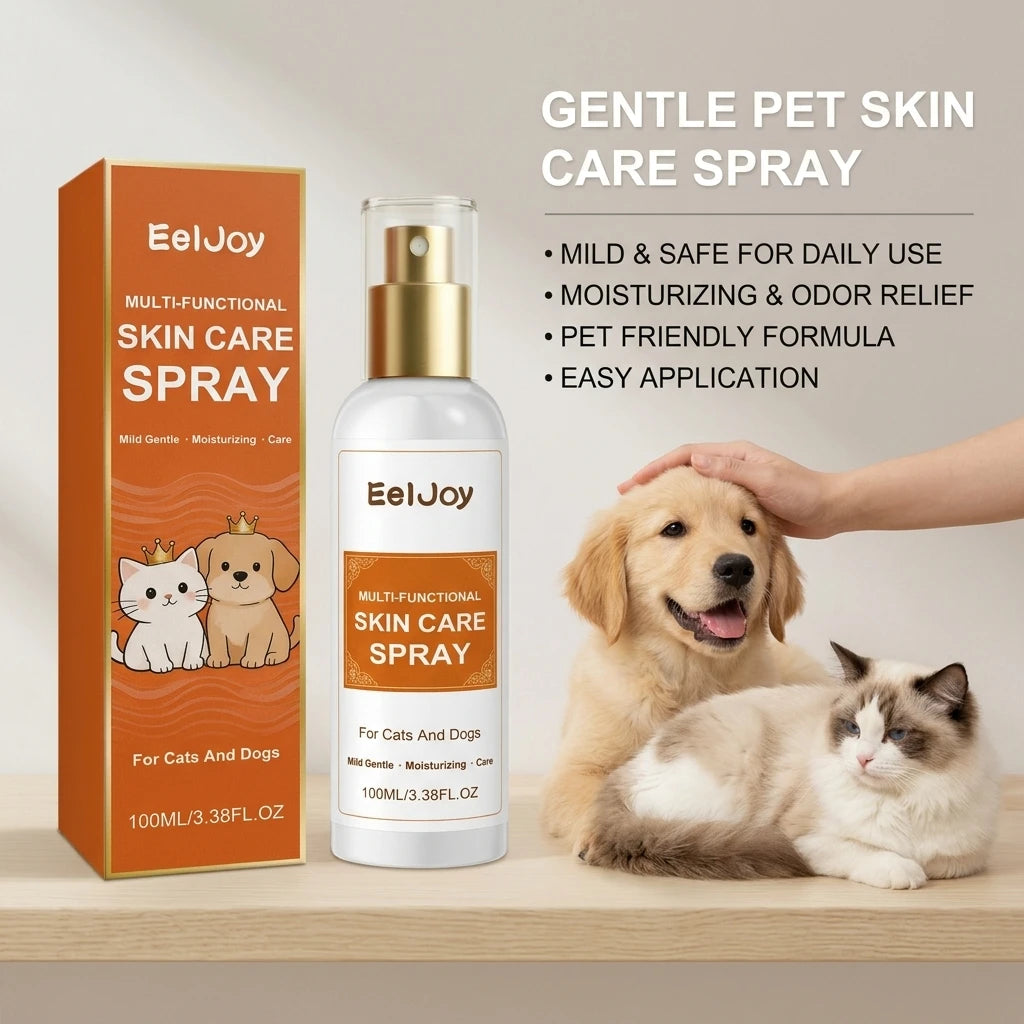 Multi-functional Pet Skin Care Spray Repair Damaged Skin Relieve Itching Smoothing Hair Moisturizing Pet Itchy Skin Relief Spray Qme