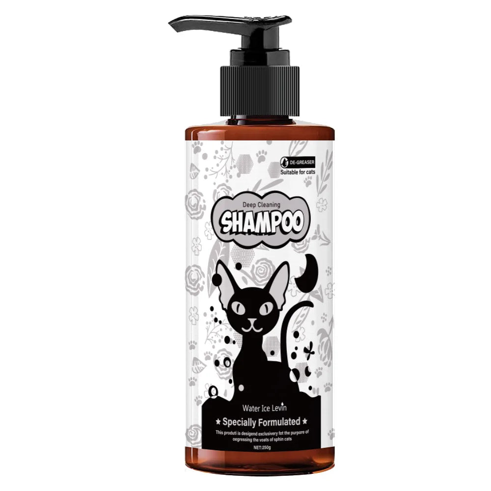 Pet Shampoo, Hair Care and Shower Gel - Gentle Cleansing, Soothing Care for Cats and Dogs, Suitable for All Dog Breeds, a Must-Have for Pet Care Qme 250g Bottle