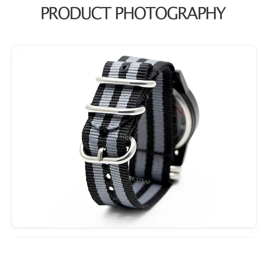 Durable Nylon Watch Strap Army Sport Style Watch Band 18/20/22/24MM 41 Colors Replacement Watch Accessories Qme