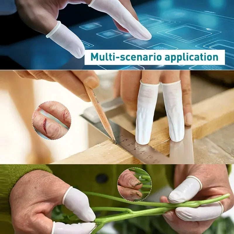 2 bags 200g Sterile Medical Finger Cots Disposable Single-Head for Doctor Examination Wound Surgery Sterilized Sheaths Qme