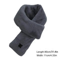 Electric Heated Scarf USB Charging Soft Heating Neck Wrap Winter Electric Scarf with 3 Temperature Settings for Women Qme Gray