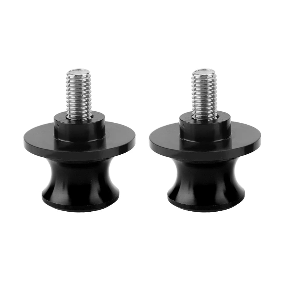 Rear Stand Swing Arm Spools 8mm Motorcycle CNC Rear Stand Swing Arm Spool Sliders Stand Swingarm Bobbins Swing Arm Spool Qme black