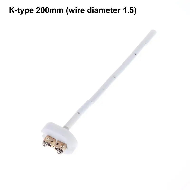 WRN-010 K Type Thermocouple Sensor 0-1300°C High Temperature Ceramic Core Thermostat Probe for Furnace Resistance Kiln Qme A1