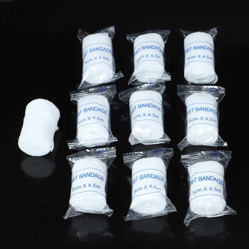 10 Rolls Lot 5cmx4 5m PBT Elastic Bandage First Aid Gauze Roll Qme