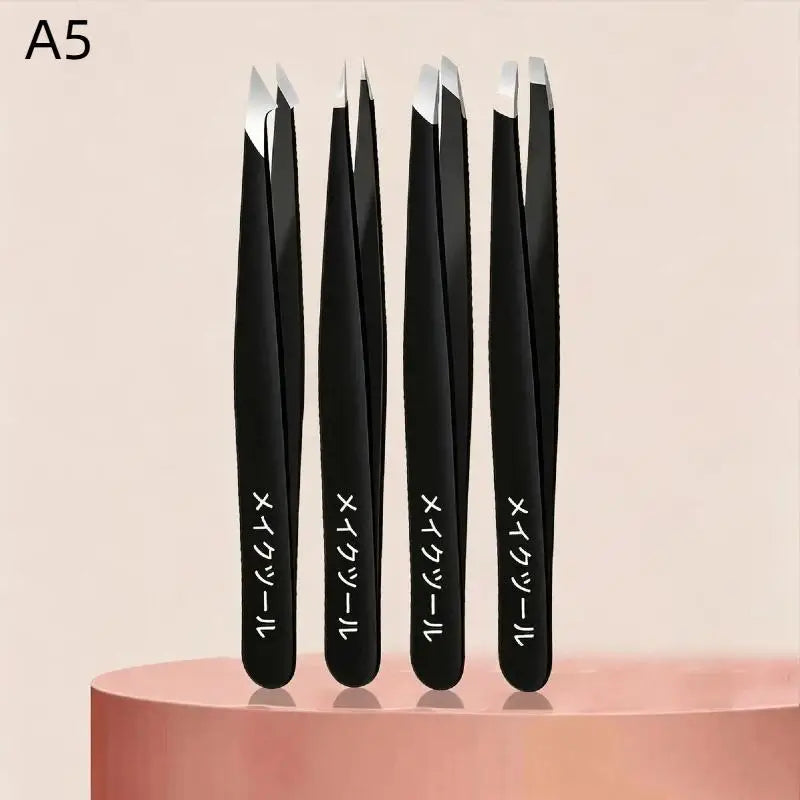 Precision Eyebrow Tweezers Stainless Steel Hair Removal Splinter Qme A5