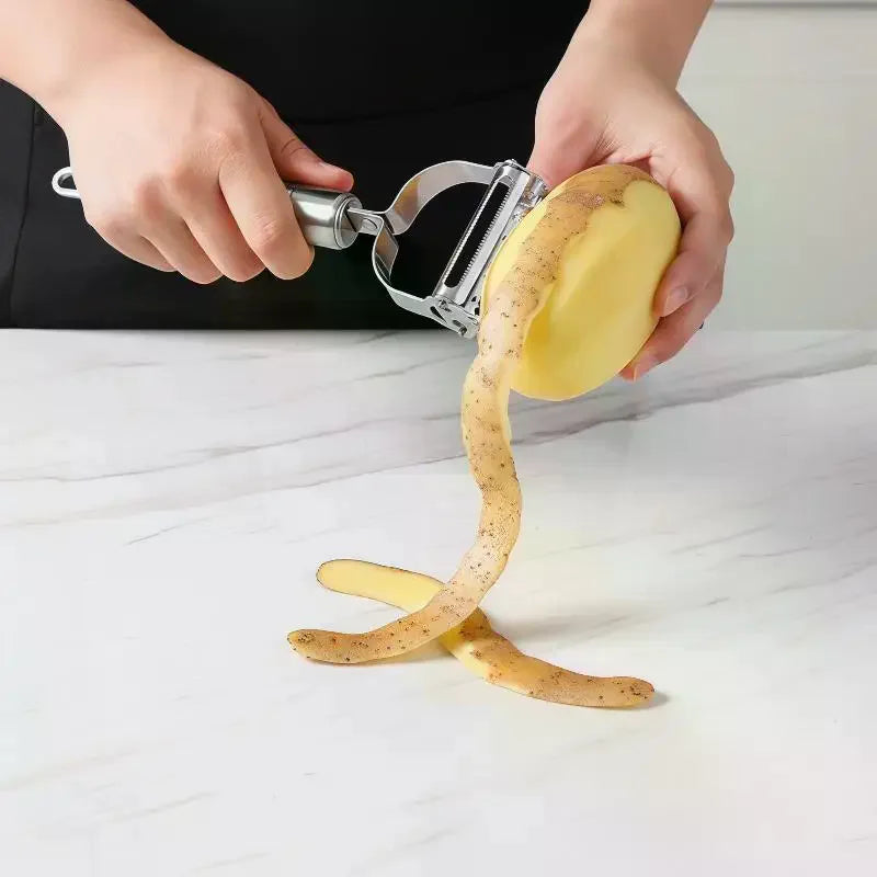 1/5Pcs Vegetable Slicer 2in1 Stainless Steel Potato Cucumber Carrot Grater Peeler Vegetables Fruit Peeler Kitchen Tool Qme