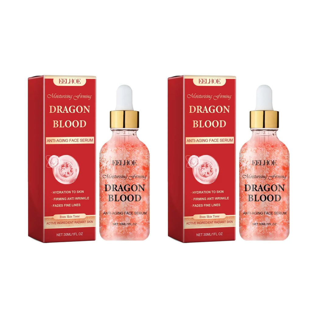 Dragon Blood Facial Serum Fade Fine Lines Lifting Firming Smooth Nourishing Brighten Face Skin Rejuvenation Essence Moisturizing Qme 2 x 30ml Boxed