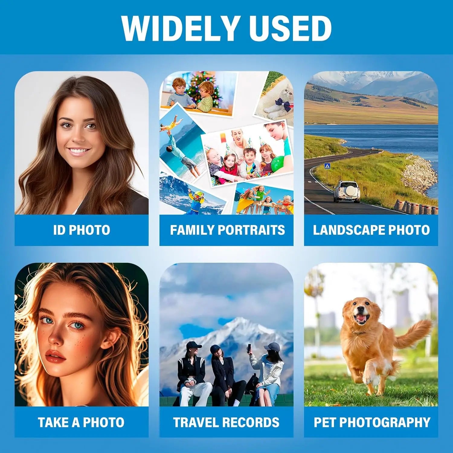 A6 Double-Sided Glossy Photo Paper, 5.83x4.13Inch,200GSM for Inkjet Printing Printer ,Photo ,Menus,DIY Postcards Home and Office Qme