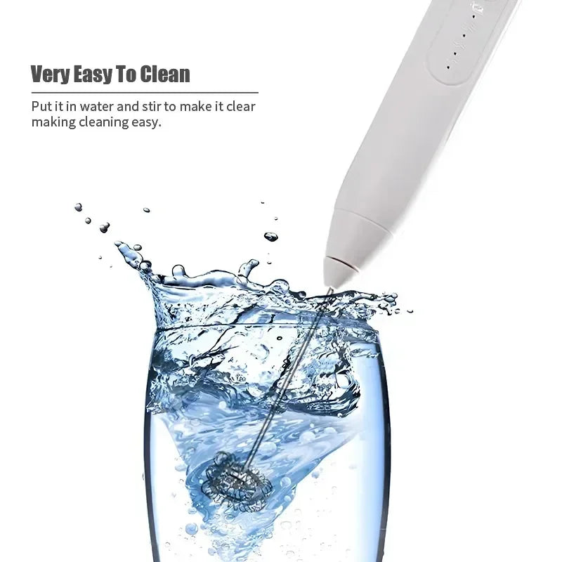 2-in-1 USB Charging Electric Egg Beater Coffee Stirrer Baking Mixer Double Head Milk Whisk Tools Gadgets Bar Kitchen Accessories Qme