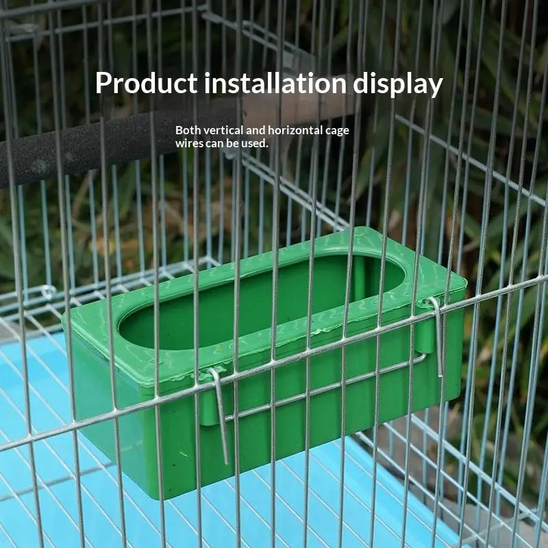 Parakeets Bird Cage Accessories Supplies Hanging Parrot Pigeon Feeder Qme