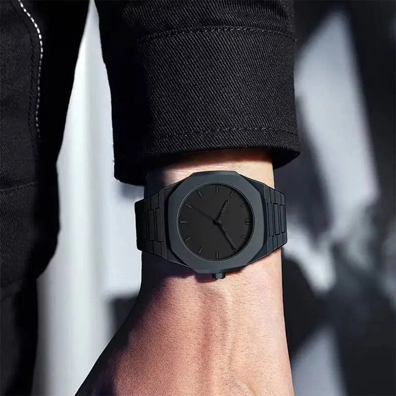 Business Men's Watch: High-End Dopamine-Inspired Glass Quartz Watch for Men Qme