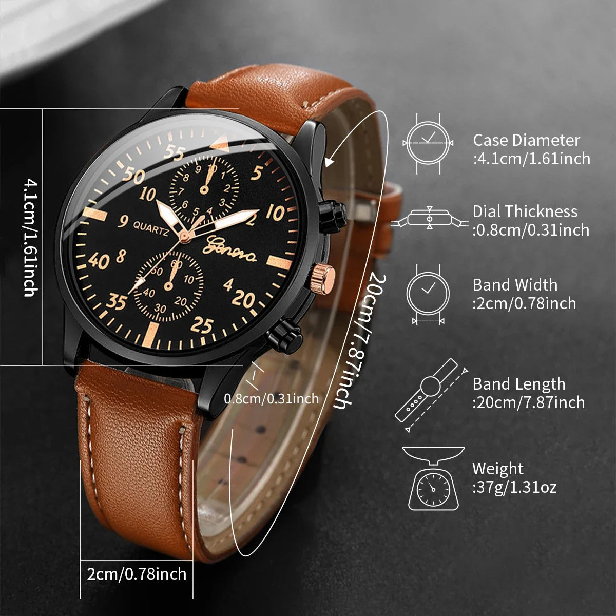 2026 2026 Men's leather strap watch, high-end Hong Kong style fashion watch, business binocular watch Qme