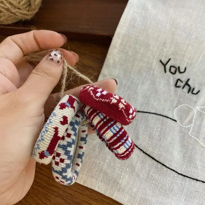 Elastic Hair Ropes Ethnic Pattern Hairband Women Ponytail Holder Qme A2