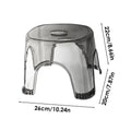 Clear Bathroom Step Stool Non-slip and Waterproof Transparent Stool Clear Stool for Bathroom Bedside Small Shower Spaces Corner Qme Grey