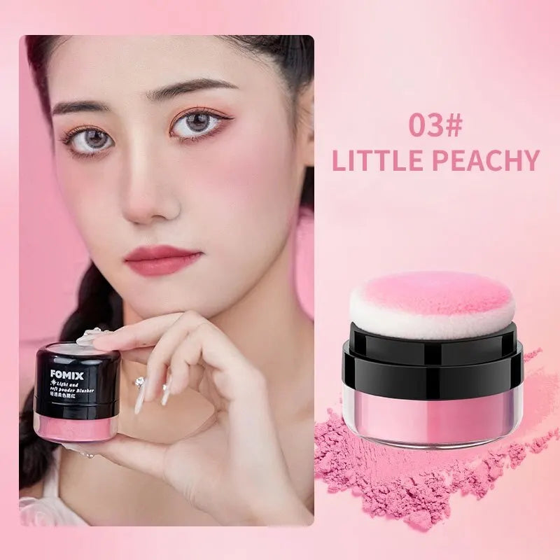 FOMIX Loose Powder Air Cushion Blush Long Last Pigment Soft Misty Qme Pink