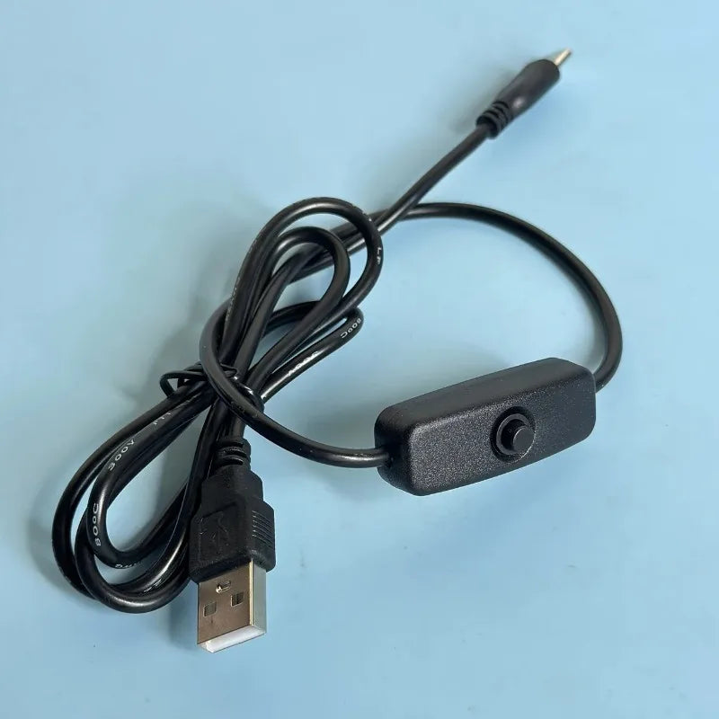 4Pairs Raspberry Pi 4 Power Switch Cable Type-C 5V3A USB Charging Cord for Raspberry Pi 4B Qme