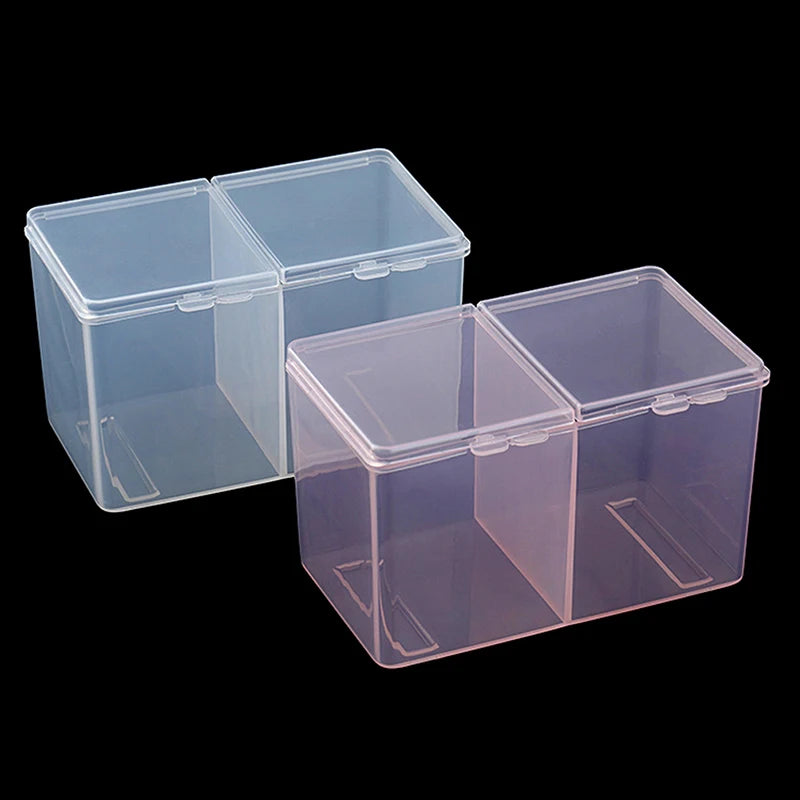 Holder Container Case Independent Double-compartment Cotton Pads Swab Qme