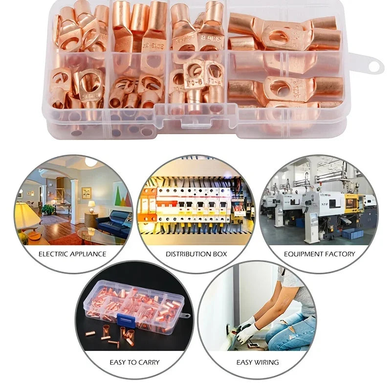 Ring-type connector SC6-25 for wire connectors - pure cable - electrical crimp terminal connector kit Qme