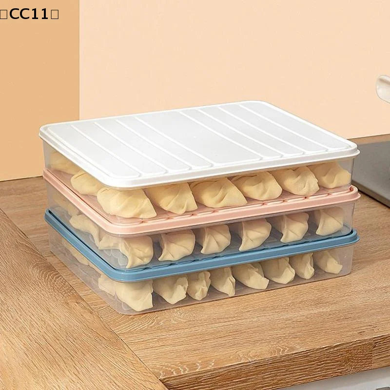 Food Egg Crisper Box Refrigerator Dumpling Wonton Fresh-keeping Qme