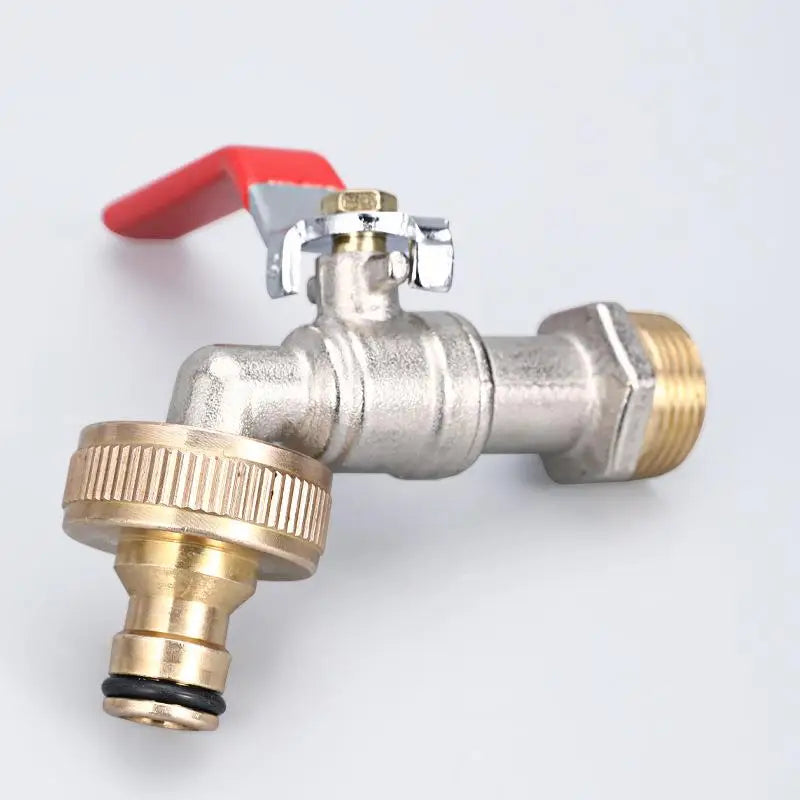 Pressure Washer Hose Adaptor Brass Hose Tap Connector 3/4'' 1/2'' Threaded Garden Water PIPE Adapter Fitting Watering Equipment. Qme