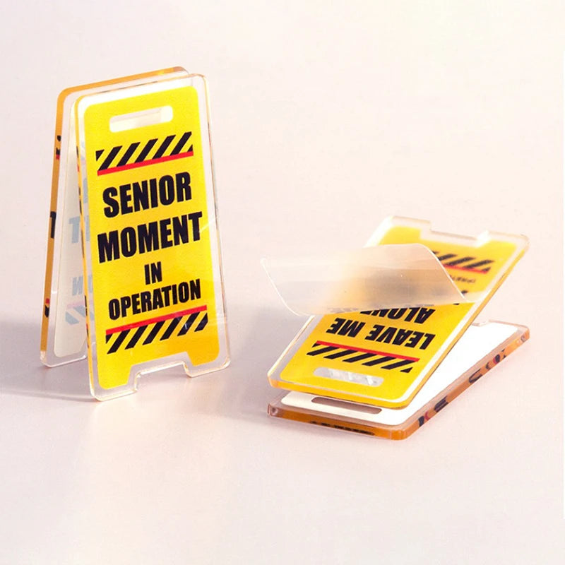 Acrylic Desk Decoration Leave Me Alone I'm Busy Humorous Office Qme