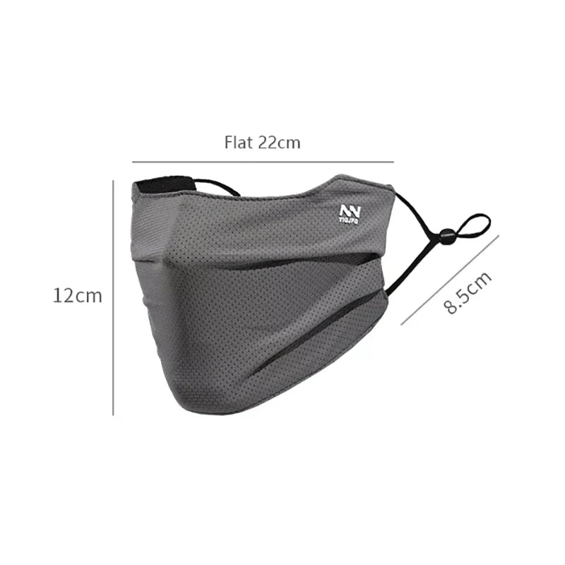 Sun Protection Face Mask For Men Reusable Breathable UV Face Shield Solid Color Washable Face Mask Summer Cycling Face Mask Qme
