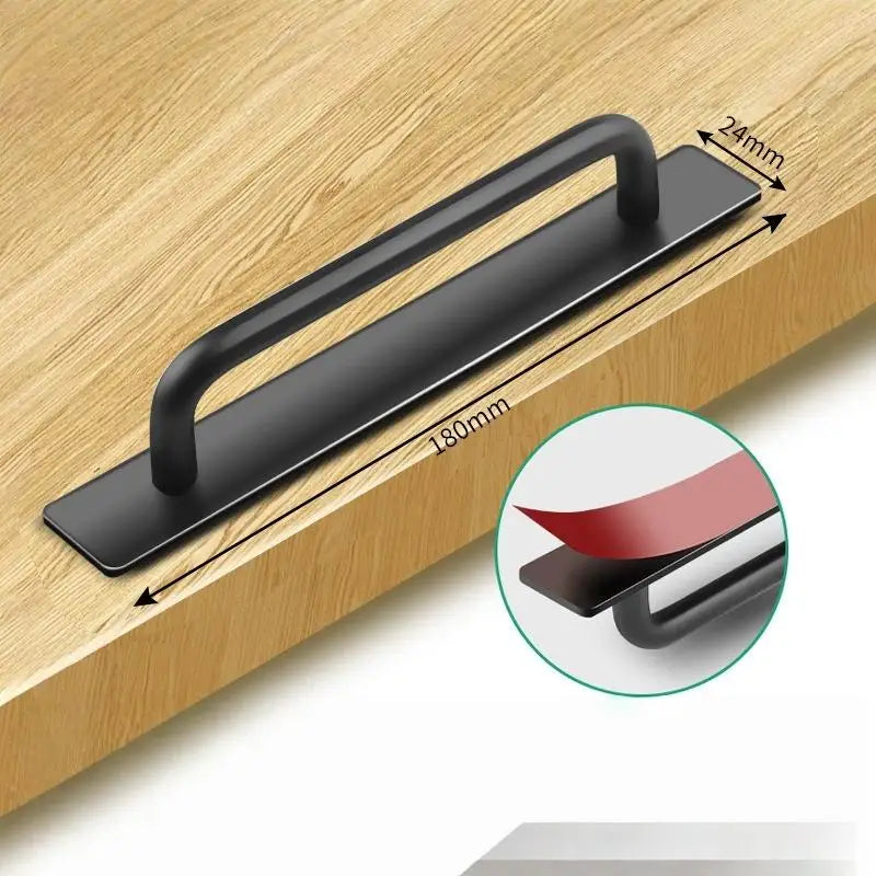 Drawer Handle Aluminum Self Adhesive Handles Easy Installation Doors Windows No Drilling Window Door Handle Modern Minimalist Qme A1