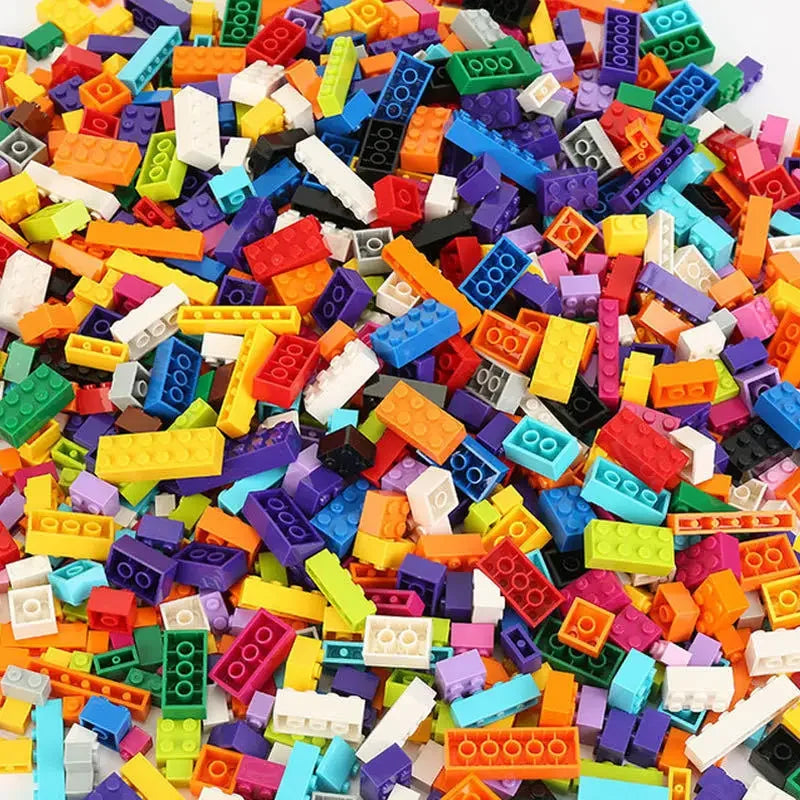 Random DIY Creative Building Blocks Bulk Set Urban Classic Building Blocks Assembled Birthday Gift Children's Educational Toys Qme