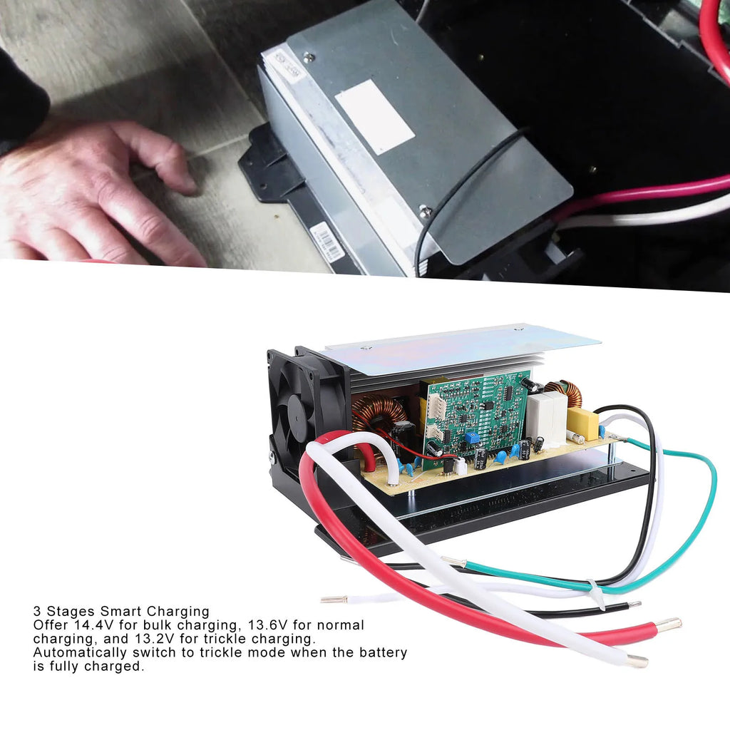 RV Power Converter WF-8955-AD-MBA with Automatic Recognition Lead Acid and Lithium Batteries for WF-8955 and Parallax 7155 Qme