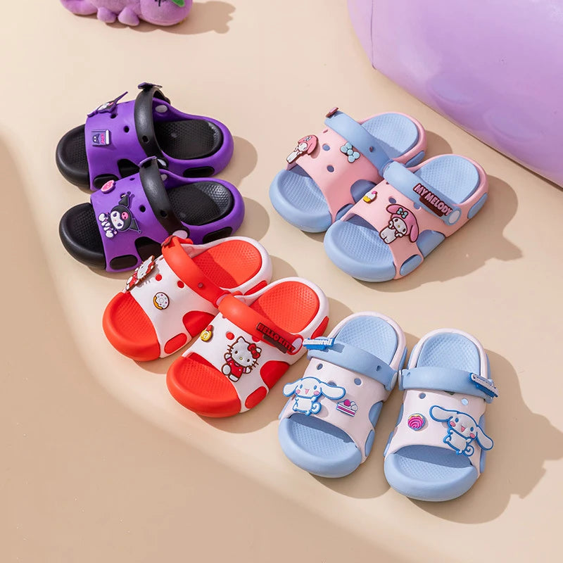 Kulomi's New Cartoon EVA Flip-Flops Stylish Two-Tone Soft-Soled Non-Slip Flip-Flops for Students Qme