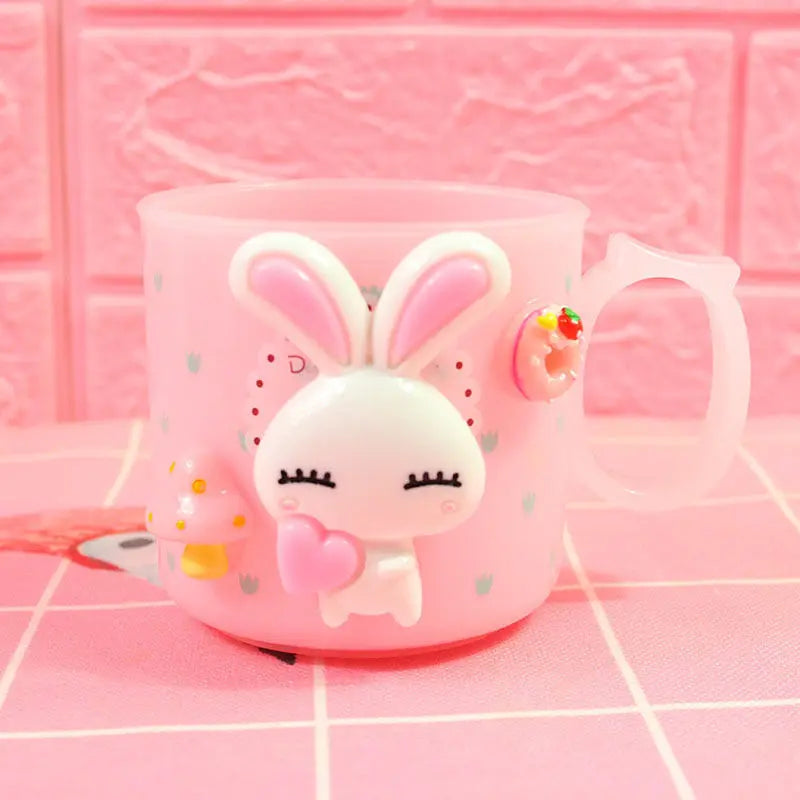 Hello Kitty Cartoon-themed Couple's Toothbrush Cup Mouthwash Bathroom Qme 3